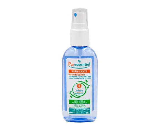 Puressentiel Purifying Hand Spray Lotion 80 ml mit Aloe Vera und 3 ätherischen Ölen
