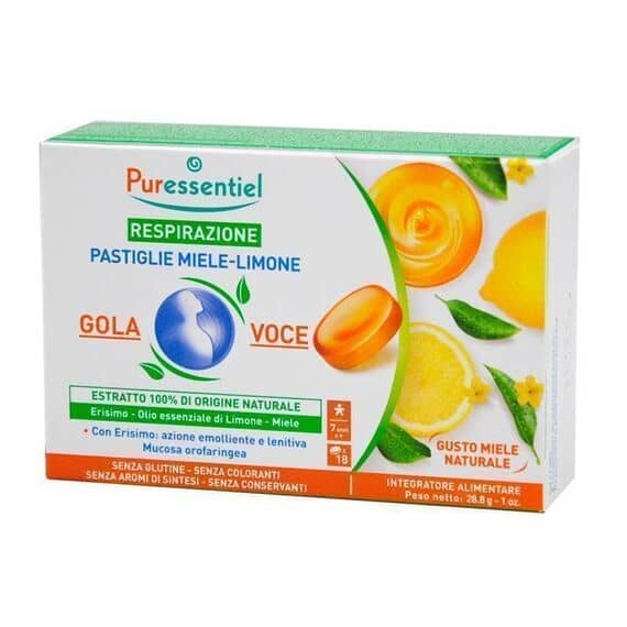 Puressentiel Respirazione Gola Voce 18 Pastiglie Gusto Miele Limone | Acquista Online su Farmaclick