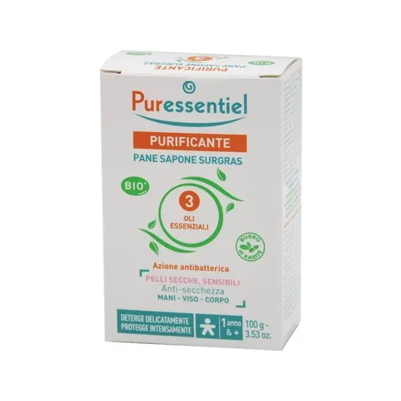 Puressentiel Purificante Pane Sapone Surgras Bio per Mani Viso e Corpo 100 G | Acquista Online su Farmaclick