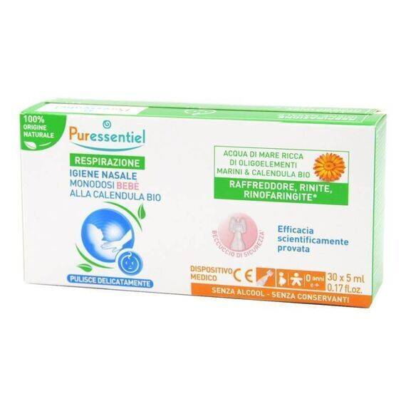 Puressentiel Respirazione Igiene Nasale Monodosi Bebã¨ Alla Calendula Bio 30x5 Ml | Acquista Online su Farmaclick