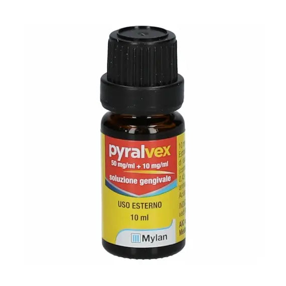 Pyralvex 0.5% + 0.1% Soluzione Gengivale 10ml | Acquista Online su Farmaclick