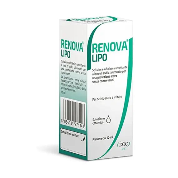 Renova Lipo Collirio Sostituto Lacrimale a Base di Acido Ialuronico 0,4% e Lipidi 10ml | Acquista Online su Farmaclick