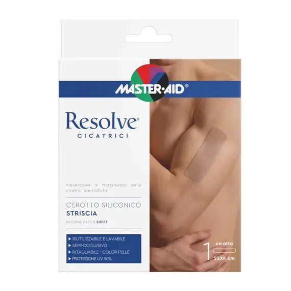 Master Aid Resolve Cicatrici Cerotto Siliconico Striscia 1 da 25 per 4 Cm | Acquista Online su Farmaclick