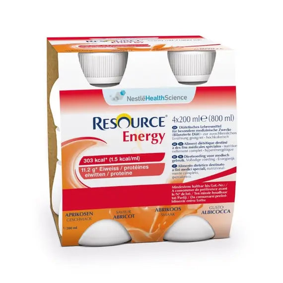 Resource Energy Albicocca 4 Bottiglie da 200 Ml | Acquista Online su Farmaclick