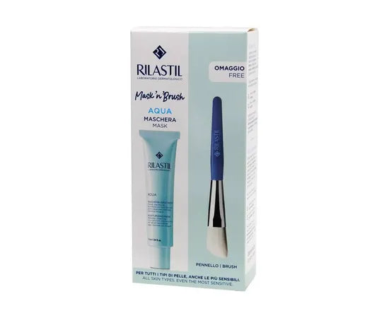 Rilastil Aqua Feuchtigkeitsmaske 75 ml mit Gratis-Pinsel