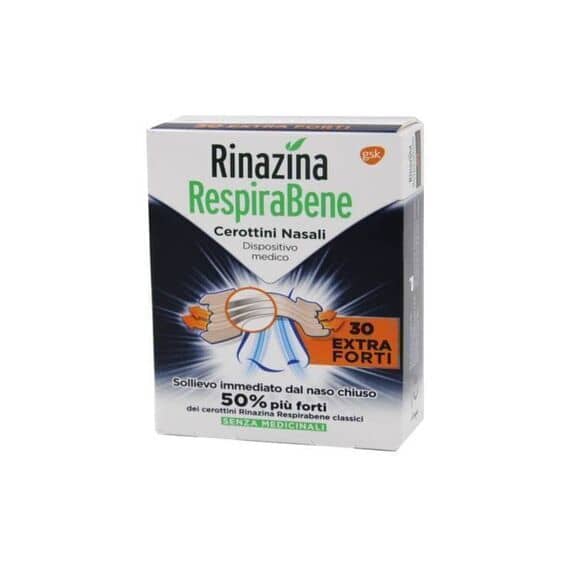 Rinazina Respira Bene 30 Cerottini Nasali Extra Forti | Acquista Online su Farmaclick
