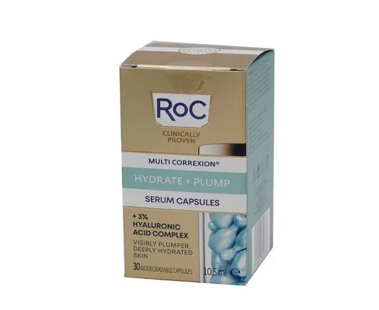 Roc Multi Correxion Hydrater + Plump Serumkapseln mit Hyaluronsäure-Komplex, 30 Kapseln