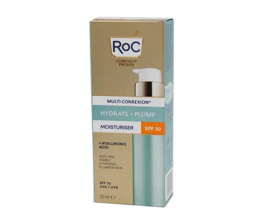 Roc Multi Correxion Hydrate + Plump Feuchtigkeitscreme mit Hyaluronsäure LSF30 50 ml