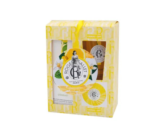 Roger & Gallet Cedrat Cofanetto Regalo Acqua Profumata 100 Ml + Saponetta 50 Gr + Gel Doccia 50 Ml