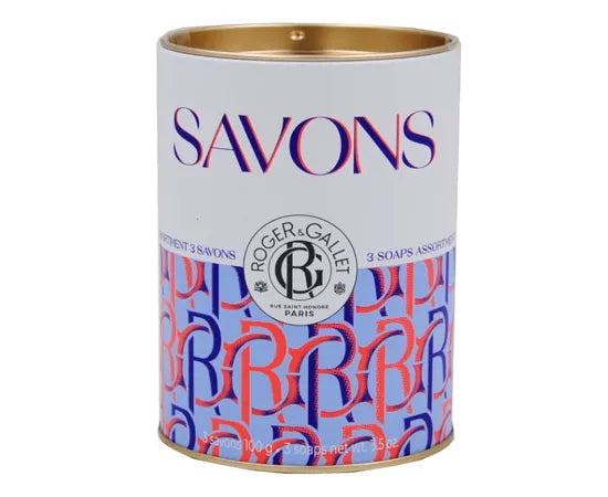 Roger & Gallet Seifendose mit 3 sortierten Seifen à 100 ml Fleur de Figuier - Fleur d'Osmanthus - Lavande Royale