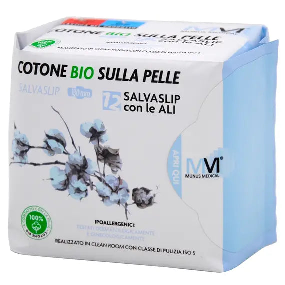 Munus Salvaslip con le Ali Cotone Bio 12 Pezzi | Acquista Online su Farmaclick