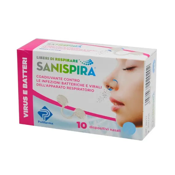 Sanispira Virus e Batteri Filtro Nasale Contro le Infezioni Batteriche e Virali Taglia M 10 Pezzi | Acquista Online su Farmaclick