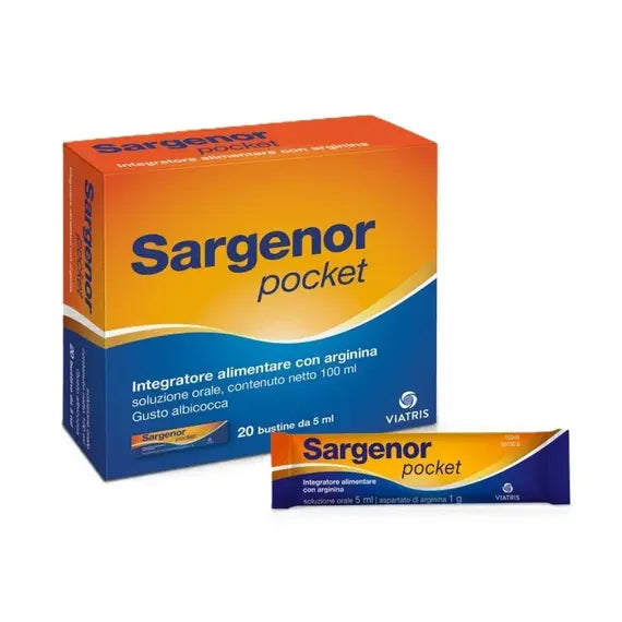 Sargenor Poket Integratore Alimentare con Arginina 20 Bustine da 5 Ml | Acquista Online su Farmaclick