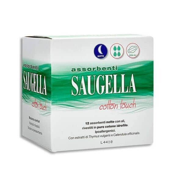 Saugella Cotton Touch Assorbenti Notte 12 Pezzi Taglio Prezzo | Acquista Online su Farmaclick