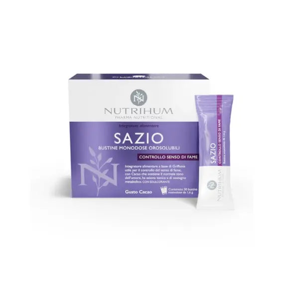 Nutrihum Sazio Integratore Alimentare per il Controllo del Senso di Fame 30 Stick Gusto Cacao | Acquista Online su Farmaclick