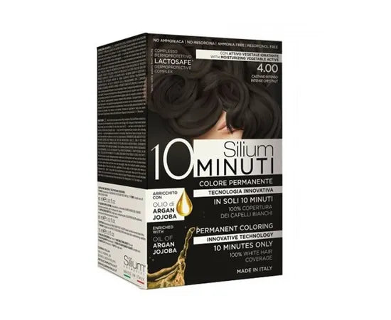 Silium Maxi 10 Minuti Castano Intenso 4.00 Colore Permanente X 2 Applicazioni O Folta Chioma