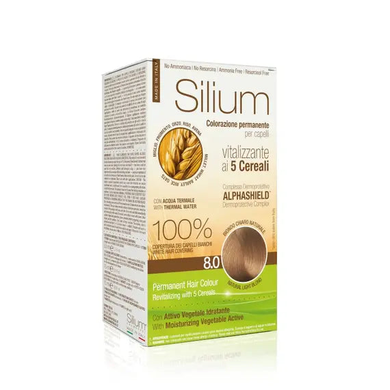 Silium Colorazione Permanente per Capelli Vitalizzante Ai 5 Cereali 8.0 Biondo Chiaro Naturale | Acquista Online su Farmaclick