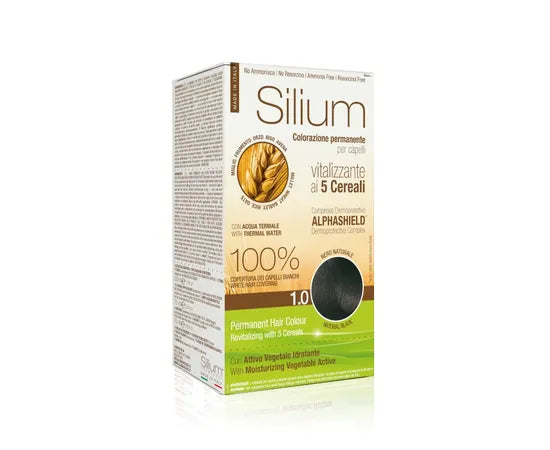 Silium Permanente Haarfärbemittel Vitalisierend mit 5 Getreidesorten 1.0 Natürliches Schwarz