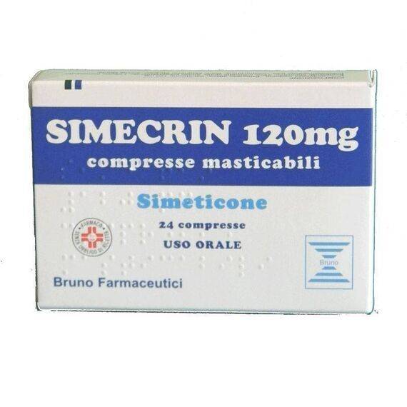 Simecrin 120 Mg 24 Compresse Masticabili per Meteorismo | Acquista Online su Farmaclick