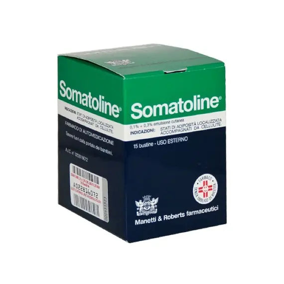 Somatoline Emulsione Cutanea 0,1% + 0,3% Contro la Cellulite 15 Bustine | Acquista Online su Farmaclick