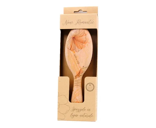 Beautytime New Romantic Spazzola Ovale Grande Floris In Legno Naturale