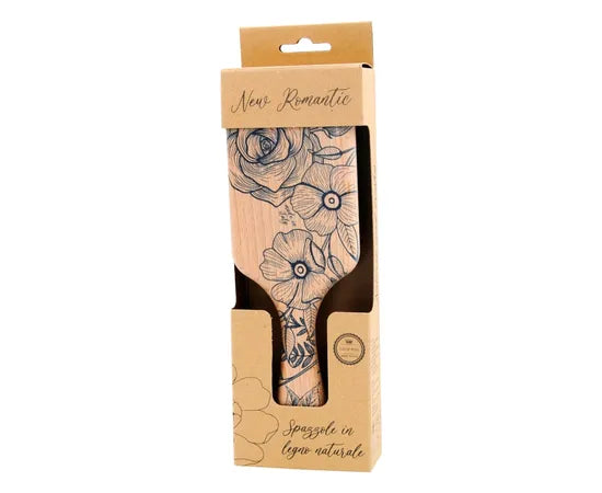 Beautytime New Romantic Magnum Haarbürste Blau Rose aus Naturholz