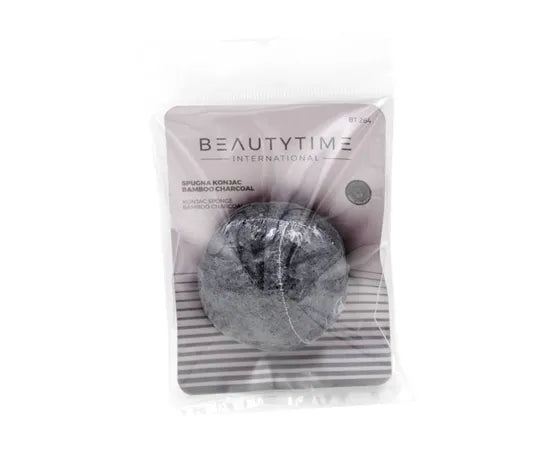 Beautytime Spugna Viso Konjac Bamboo Charcoal 1 Pezzo