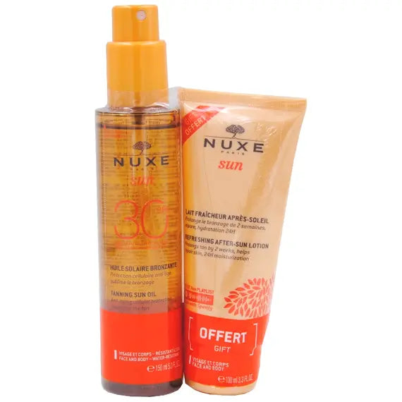 Nuxe Sun Olio Abbronzante Viso e Corpo Spf 30 150 Ml + Omaggio Nuxe Sun Latte Doposole Effetto Freschezza Viso e Corpo 100 Ml | Acquista Online su Farmaclick