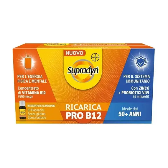 Supradyn Ricarica Pro B12 10 Flaconcini | Acquista Online su Farmaclick