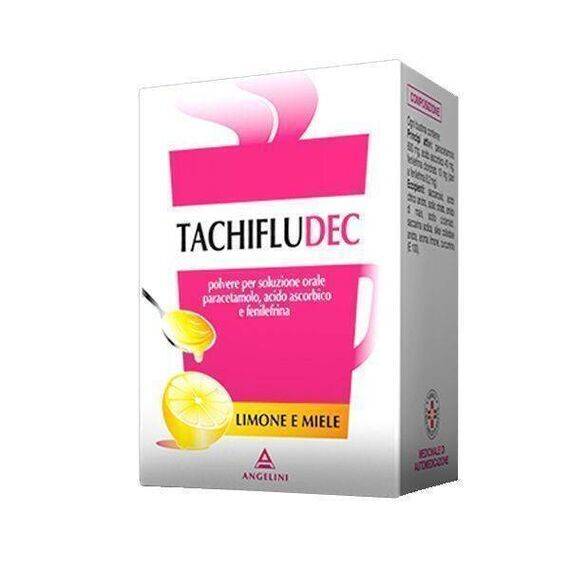 Tachifludec Adulti 10 Bustine Gusto Limone per il Trattamento dei Sintomi Dell'influenza | Acquista Online su Farmaclick