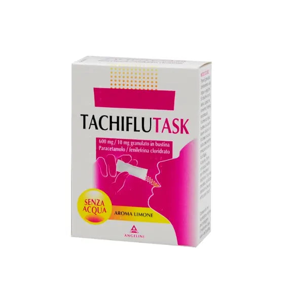 Tachiflutask Paracetamolo / Fenilefrina Cloridrato 600 Mg / 10 Mg Granulato 10 Bustine Gusto Limone | Acquista Online su Farmaclick