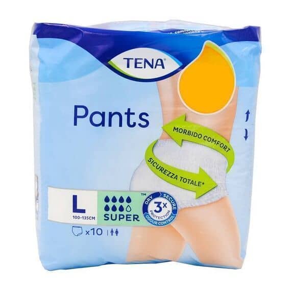 Tena Pants Super Taglia Large 10 Mutandine Donna Assorbenti | Acquista Online su Farmaclick