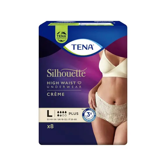 Tena Mutandine Assorbenti Monouso Creme Vita Alta Taglia L 8 Pezzi | Acquista Online su Farmaclick
