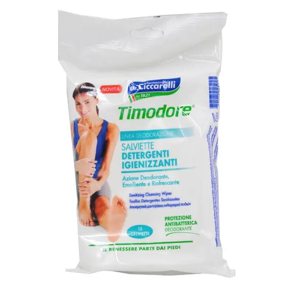 Timodore Salviette Detergenti Igenizzanti per il Benessere dei Piedi 15 Salviette | Acquista Online su Farmaclick