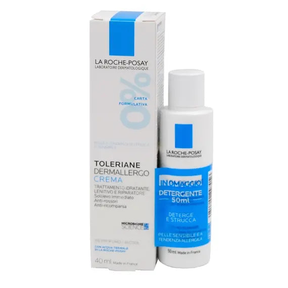 La Roche Posay Toleriane Dermallergo Crema Trattamento Idratante Lenitivo Riparatore 40ml + Detergente Struccante 50 Ml Omaggio | Acquista Online su Farmaclick