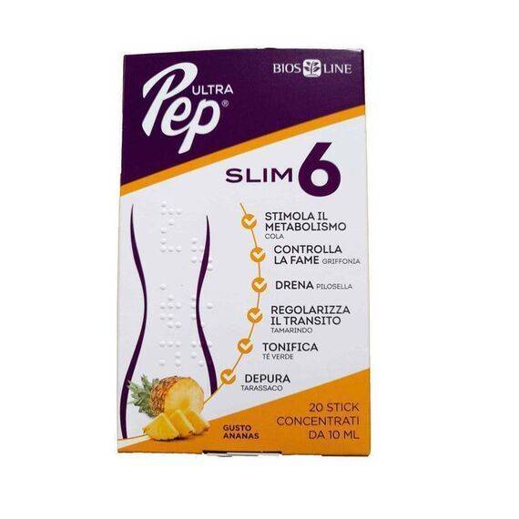 Bios Line Ultra Pep Slim 6 Integratore per la Perdita di Peso 20 Bustine Gusto Ananas | Acquista Online su Farmaclick