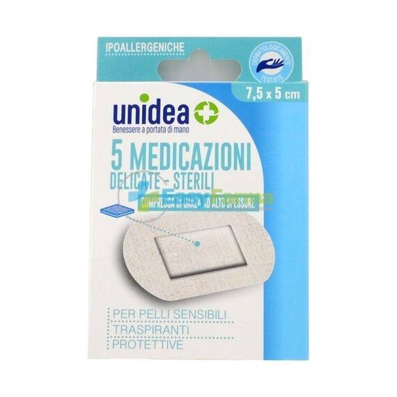 Medicazione Sterile Unidea Tessuto Non Tessuto 7,5 X 5 Cm 5pezzi | Acquista Online su Farmaclick