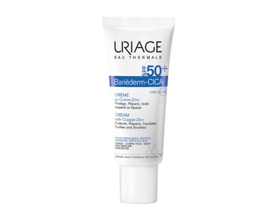 Uriage Bariederm Cica Creme LSF 50+ Regenerierende Creme mit Cu und Zn 40 ml