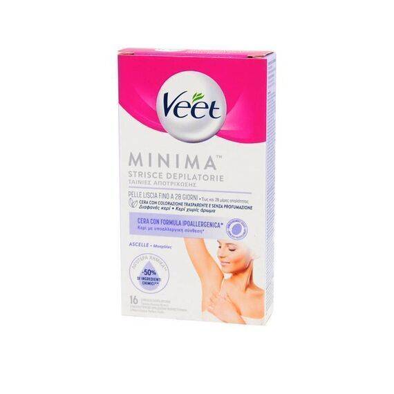 Veet Minima Strisce Depilatorie per Ascelle 16 Strisce | Acquista Online su Farmaclick