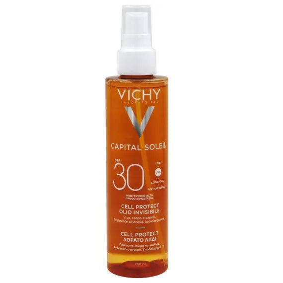 Vichy Capital Soleil 30 Spf Viso Corpo e Capelli Olio Invisibile 200 Ml | Acquista Online su Farmaclick