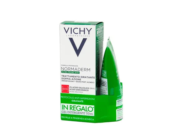Vichy Normaderm Akne-Haut Doppelwirkung Feuchtigkeitscreme 50 ml + Vichy Normaderm Phytosolution Reinigungs-Gel 50 ml