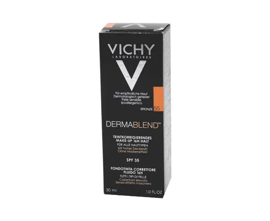 Vichy Dermablend Make-up Korrigierende Foundation Flüssig 55 Bronze LSF 35 30 ml