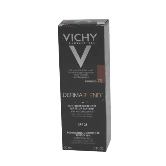 Vichy Dermablend Fondotinta Correttore Fluido 75 Espresso Spf25 30 Ml | Acquista Online su Farmaclick