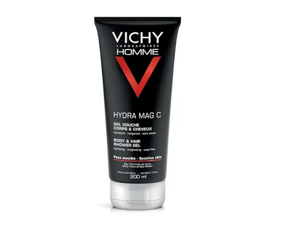 Vichy Homme Hydra Mag C Duschgel für Körper und Haar 200 ml