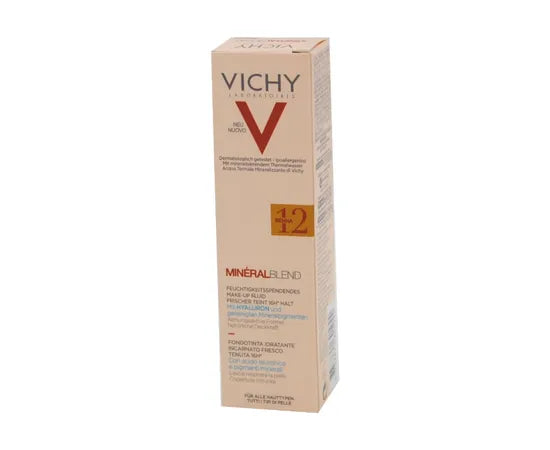 Vichy Mineralblend Feuchtigkeitsspendende Foundation Frischer Teint 16 H Halt Farbe 12 Sienna 30 Ml
