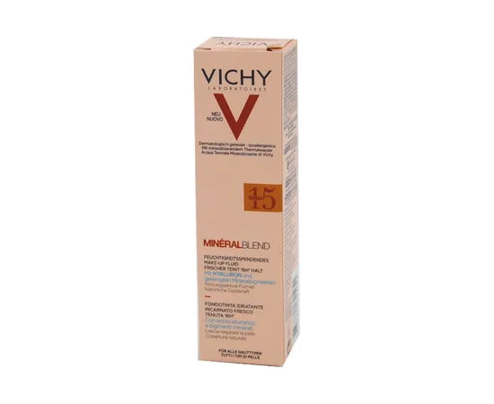 Vichy Mineralblend Feuchtigkeitsspendende Foundation Frischer Teint 16 H Halt Farbe 15 Terra 30 ml