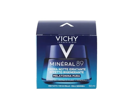 Vichy Mineral 89 Regenerierende Nachtcreme mit reinem Melatonin, 50 ml