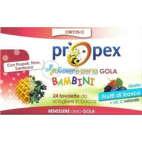 Ortis Propex per la Gola dei Bambini 24 Tavolette | Acquista Online su Farmaclick