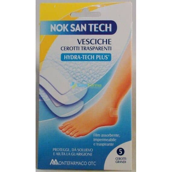 Nok San Tech Vesciche Cerotti Trasparenti 5 Cerotti Grandi | Acquista Online su Farmaclick