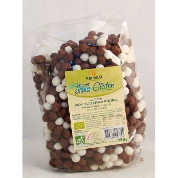 Primã©al Bi Pops Palline di Riso Croccanti Al Cocco e Cacao | Acquista Online su Farmaclick